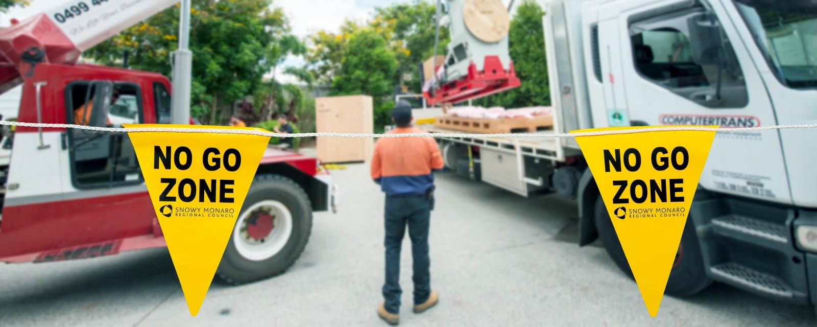 Exclusion Zone Signage Safety Mining & Construction Bunting